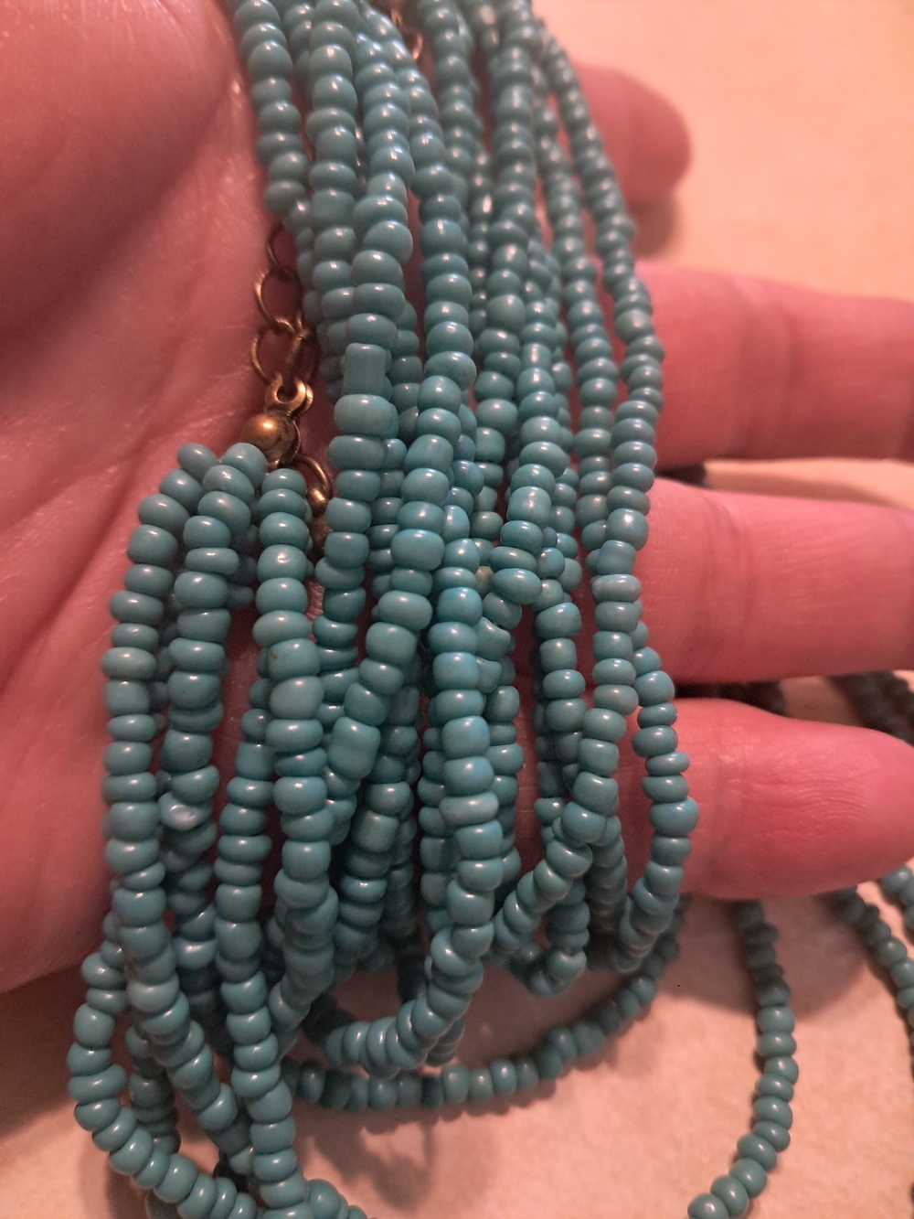 Turquoise Beaded Multi-Strand Necklace - Women Jewelry